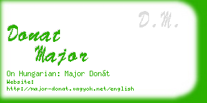donat major business card